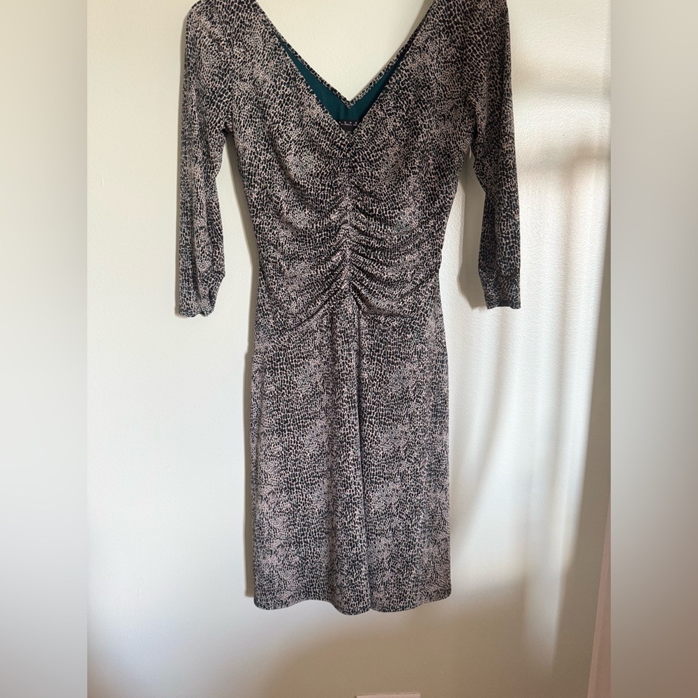 Laundry By Shelli Segal Black and White Patterned Dress